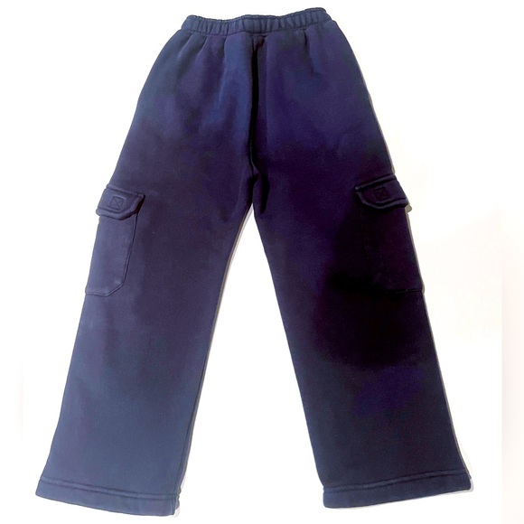 Dark Blue Heavy Weight Knit Cargo Style Pants - Pockets - Size Medium ( 5 - 6 ) - Picture 2 of 3